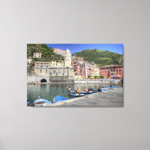 Hügeldorf Vernazza, Cinque Terre, Ligurien Leinwanddruck