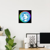 Hügelklaton. Regenbogen. Poster (Heimbüro)