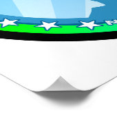 Hügelklaton. Regenbogen. Poster (Ecke)