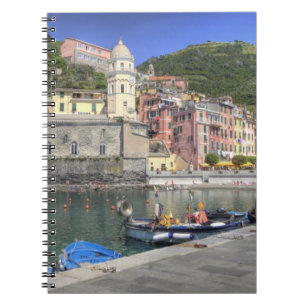 Hügelstadt Vernazza, Cinque Terre, Ligurien Notizblock
