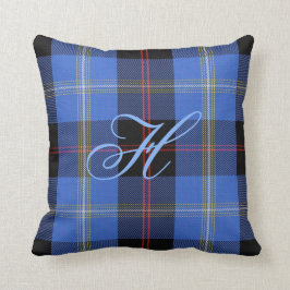 Hügeltartan-Monogramm-Kissen Kissen