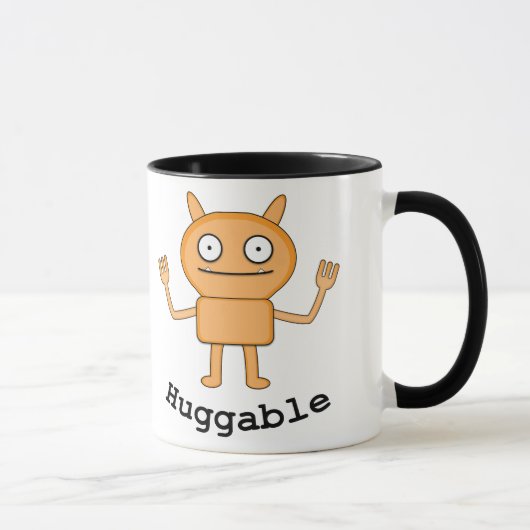 Huggable - Black 11 oz Ringer Tasse (Rechts)