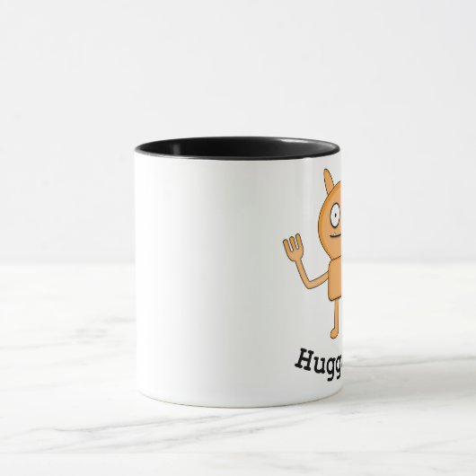 Huggable - Black 11 oz Ringer Tasse (Zentrum)