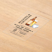 Huggies and Chuggies Couples Baby Shower Acryleinladungen (Ablage )