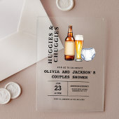 Huggies and Chuggies Couples Baby Shower Acryleinladungen
