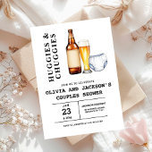 Huggies and Chuggies Couples Baby Shower Einladung