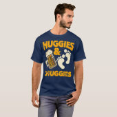 Huggies and Chuggies  Funny Future Father Party T-Shirt (Vorne ganz)