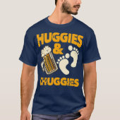 Huggies and Chuggies Funny Future Father Party T-Shirt (Vorderseite)