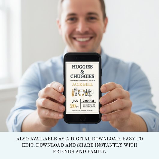 Huggies and Chuggies Invitation Einladung