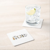 Huggies and Chuggies Rechteckiger Pappuntersetzer (Vor Ort)