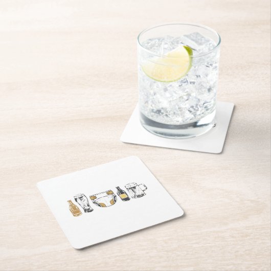 Huggies and Chuggies Rechteckiger Pappuntersetzer (Vor Ort)