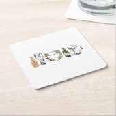 Huggies and Chuggies Rechteckiger Pappuntersetzer (angewinkelt)