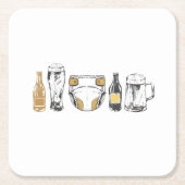 Huggies and Chuggies Rechteckiger Pappuntersetzer (Vorderseite)