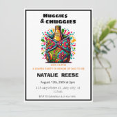 Huggies and Chuggies Vater Windeln Party Einladung (Stehend Vorderseite)