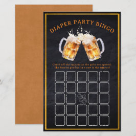 Huggies Chuggies Beer Diaper Party Bingo Game