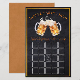 Huggies Chuggies Beer Diaper Party Bingo Game