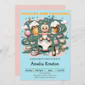 Huggies und Chuggies jubeln der Vaterschaft Einladung (Vorne/Hinten)