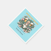 Huggies und Chuggies jubeln der Vaterschaft Serviette (Ecke)