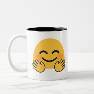 Hugging Emoji Zweifarbige Tasse