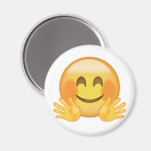 Hugging Face Emoji Magnet (Vorderseite/Rückseite)