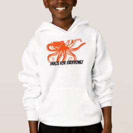 Hugging orange Octopus Hoodie
