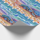 Hugging Sea Turtles Hawaiian Honu Geschenkpapier (Ecke)