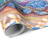 Hugging Sea Turtles Hawaiian Honu Geschenkpapier (Rolleneckpunkt)