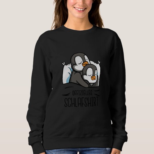 Hugging sleepy penguins cute couple sweatshirt (Vorderseite)