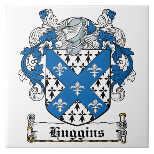 Huggins Familienwappen Fliese (Vorderseite)