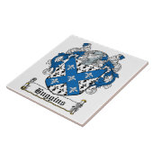 Huggins Familienwappen Fliese (Seite)