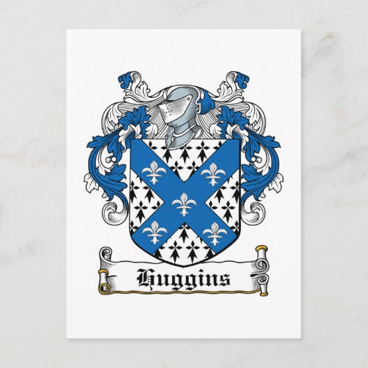 Huggins Familienwappen Postkarte (Vorderseite)