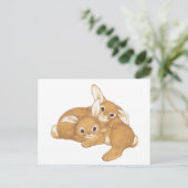 Huggy Bunnies Postkarte (Stehend Vorderseite)