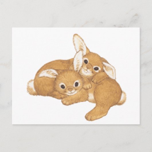 Huggy Bunnies Postkarte (Vorderseite)