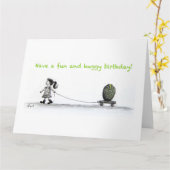 Huggy-Geburtstagskarte Karte (Gelbe Blume)