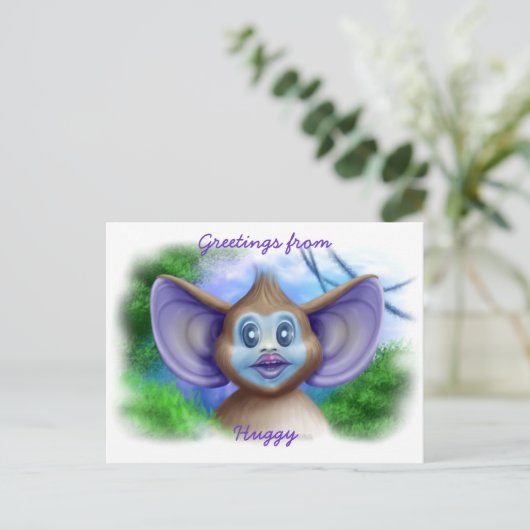 Huggy Postkarte (Stehend Vorderseite)