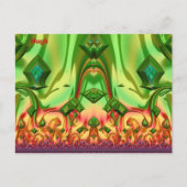 HUGH ~ 3D Design Pattern ~ Weihnachtsfarben~ Postkarte (Vorderseite)