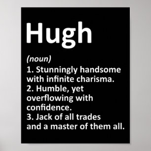 Hugh Definition Personalisiert Name Funny Birthday Poster
