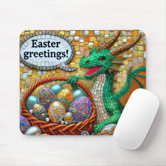 HUGH ~ DRAGON'S EASTER GREETINGS Eggs ~ Mousepad (Mit Mouse)