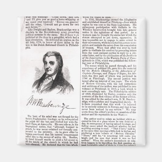 Hugh Henry Brackenridge Magnet (Vorne)