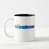 Hugh R. Killingmee- myFarcebook.com Fastfood- Zweifarbige Tasse (Links)