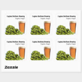 Hughes Brothers Brewing 1 Quadratischer Aufkleber (Blatt)