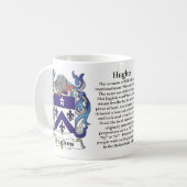 Hughes-Familien-Wappen Tasse (Vorderseite Links)