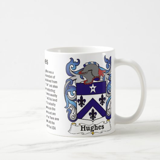 Hughes-Familienwappen auf einer Tasse (Rechts)