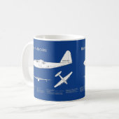 Hughes H-4 Hercules Spruce Goose - Flugzeugpläne Kaffeetasse (Vorderseite Links)