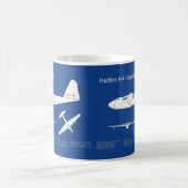 Hughes H-4 Hercules Spruce Goose - Flugzeugpläne Kaffeetasse (Mittel)