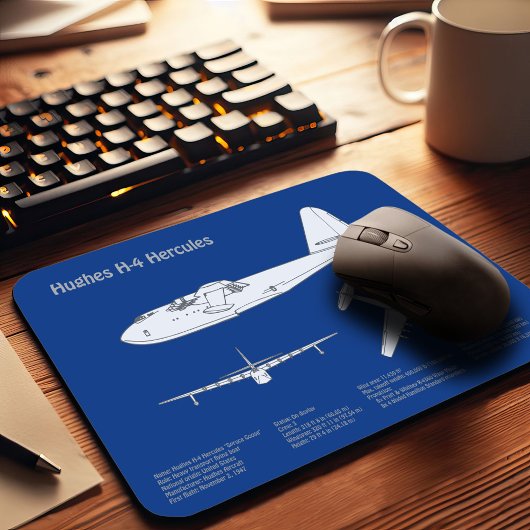 Hughes H-4 Hercules Spruce Goose - Flugzeugpläne Mousepad
