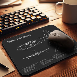 Hughes H-4 Hercules Spruce Goose - Flugzeugpläne Mousepad