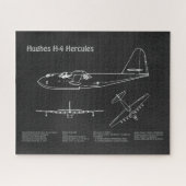 Hughes H-4 Hercules Spruce Goose - Flugzeugpläne Puzzle (Horizontal)