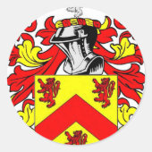 Hughes (irisch) Wappen Runder Aufkleber (Vorderseite)