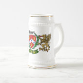 Hughes Irish Shield Beer Stein Bierglas (VorderseiteRechts)